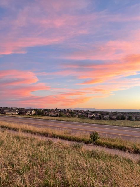 Sunset Mountain Aesthetic, Orange Mountain Aesthetic, Sunset Meadow Aesthetic, Sunsets Colorado, Colorado Sunrise, Colorado Sunset, Big Move, Night Scenery, Mountain Sunset