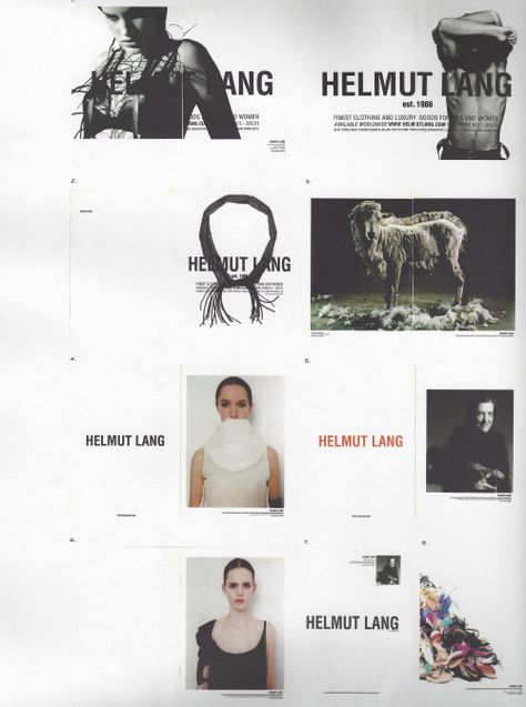 ad archives Helmut Lang Archive, Lookbook Layout, Campaign Fashion, Type Posters, Fashion Advertising, Layout Inspiration, Ad Campaign, Helmut Lang, Graphic Poster