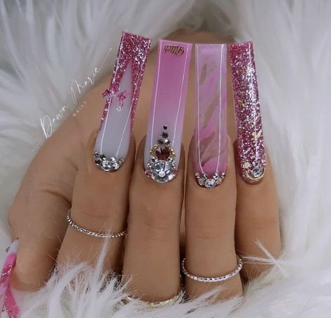 Slay Nails Queens, Slay Nails, Diamond Nail Designs, Aqua Nails, Mauve Nails, Queen Nails, Purple Acrylic Nails, Long Acrylic Nail Designs, Dope Nail Designs