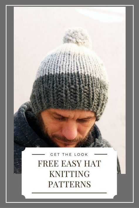 Mens Hat Knitting Pattern, Beanie Diy, Mens Hat Pattern, Knit Hat Pattern Easy, Crochet Mens Hat, Men's Beanie, Beanie Knitting Patterns Free, Knit Beanie Pattern, Beanie Hat Pattern