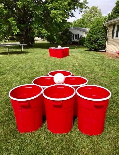 Bonfire Party Games, Drunk Games, White Trash Bash, White Trash Party, Summer Party Games, Beer Olympic, Trash Party, Diy Yard Games, Outdoor Party Games