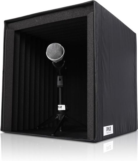 ELIMINATES UNWANTED NOISE; RECORD LIKE A PRO; 
THICK WEDGIE FOAM; PORTABLE AND COMPACT; 
REAR PANEL ZIPPER Small Music Studio Ideas, Small Music Studio, Music Studio Design, Studio Booth, Studio Foam, Sound Isolation, Podcast Studio, Home Studio Music, Sound Dampening