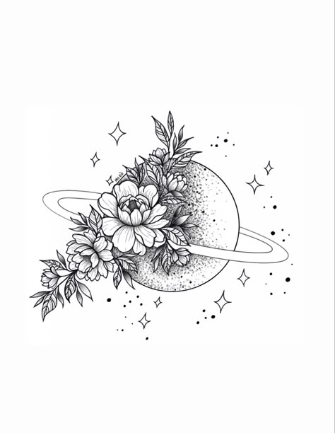 Sparrow Tattoo Design, Cupcake Tattoos, Saturn Tattoo, Armband Tattoos, Planet Tattoos, Star Tattoo Designs, Witch Tattoo, Cute Tiny Tattoos, Peonies Tattoo