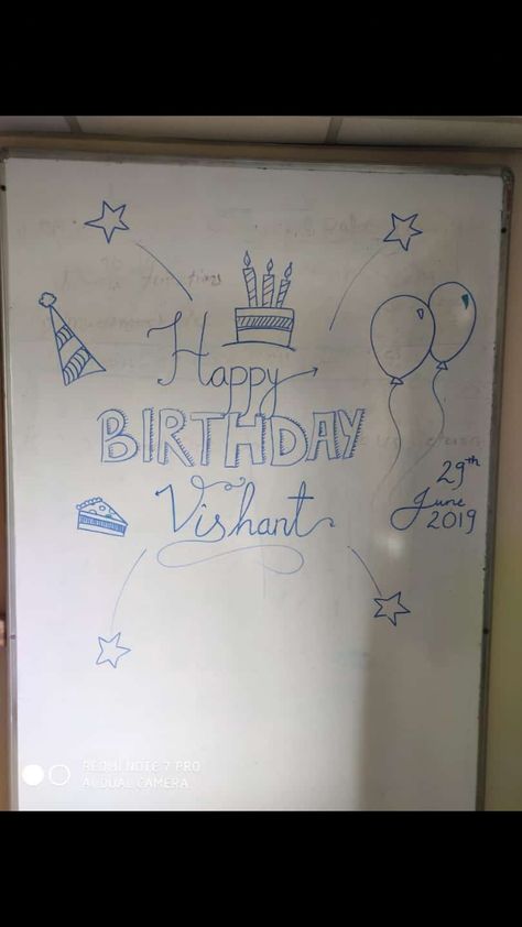 Happy Birthday Whiteboard Ideas, Birthday Whiteboard Ideas, Happy Birthday Whiteboard, Erase Board Ideas, Dry Erase Board Ideas, White Board Drawings, Birthday Drawings, Happy Birthday Doodles, Mirror Writing