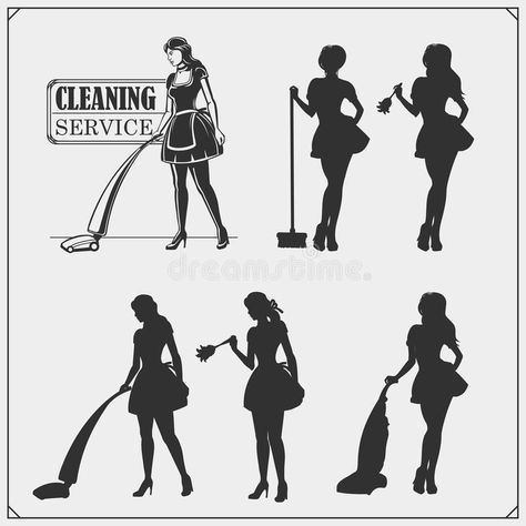 Cleaning Company Logo, Cleaning Companies, Job Career, Cleaning Business, Styled Stock, Love Tattoos, Cleaning Service, Design Elements, Vintage Style