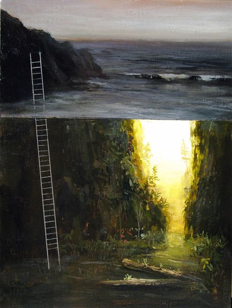 Jeremy Miranda, 동화 삽화, Landscape Edging, Landscape Paintings Acrylic, Pics Art, Surreal Art, The Dream, Art Original, Painting Techniques