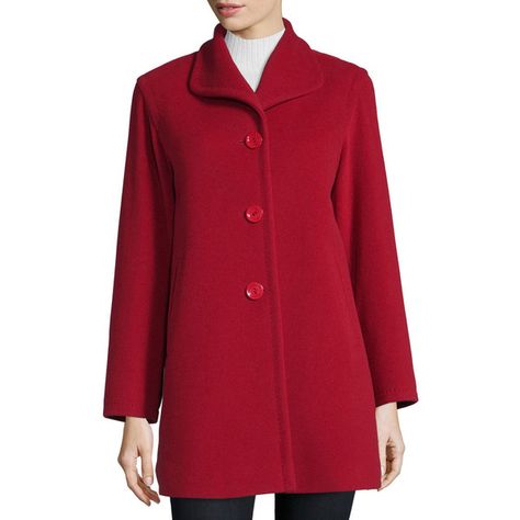 Cinzia Rocca Wing-Collar Car Coat ($460) ❤ liked on Polyvore featuring outerwear, coats, red, cinzia rocca, red coat, slim fit coat, slim coat and cinzia rocca coat Cinzia Rocca, Slim Fit Coat, Wing Collar, Long Sleeve Coat, Collar Coat, Car Coat, Red Car, Red Coat, Long Sleeves Coats