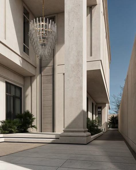 CLASSIC-B5 :: Behance Neo Classic Villa Exterior, Modern Neoclassical Architecture, House Inspo Interior, Neo Classic Villa, Architecture 2023, Classic Palace, Classic Villa Exterior, New Classic Villa, Commercial Facade