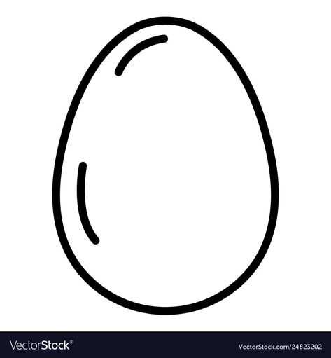 Egg Pictures Image, How To Draw Egg, Egg Line Drawing, Egg Drawing Art, Egg Line Art, Egg Sketch, Egg Doodle, Eggs Drawing, Egg Outline