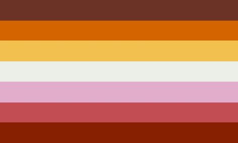 Ursa/Ursula- like a bear (gay, hairy, fat, working class, masculine, etc) but female. I just heard this term and apparently it's legit, idk, anyway, here's the flag. It looks like the lesbian flag but I presume bi women can use it. I'm guessing it's like a specific type of butch/stud/stag/hawk/tomme/etc for women who fit the description of a bear. Idk. Use it if you want. I'm skinny and middle class so it's not for me. Non Binary Gender, Genderfluid Flag, Non Binary People, Male Gender, Gender Flags, Gay Flag, Gay Pride Flag, Lgbt Flag, Lgbtq Flags