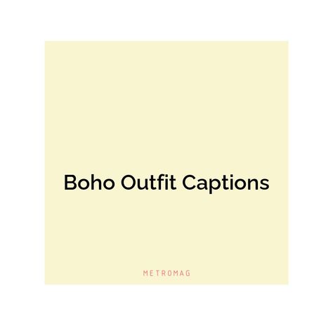 As the bohemian trend continues to grow, we rounded up the best boho captions and quotes for Instagram to help you capture the spirit of being a free spirit. See all quotes and captions on https://metromag.com/boho-captions/ Boho Captions, Fashion Captions, Quotes For Instagram, All Quotes, The Bohemian, Boho Look, Free Spirit, Boho Outfits, The Spirit