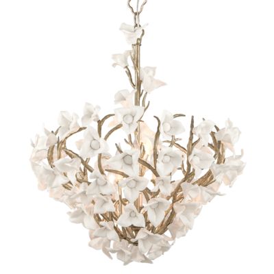 LILY 211-44 | Hudson Valley Lighting Group Porcelain Chandelier, Dining Pendant, Kutani Porcelain, Craft Iron, Corbett Lighting, China Product, Geometric Chandelier, Porcelain China, Porcelain Flowers