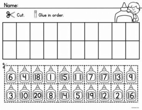 Counting Worksheets For Kindergarten, Numbers To 20, Math Number Sense, Prek Math, Math Center Activities, Center Activities, School Theme, Numbers Preschool, Kindergarten Resources