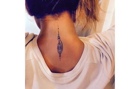 These awesome yogi designs will make you consider going under the needle.... Unalome Tattoo, Neck Tattoos Women, Cat Tattoos, Tiny Tattoo, Spiritual Tattoos, Tattoo Feminina, Tat Ideas, Eye Tattoo, Sleeve Tattoo