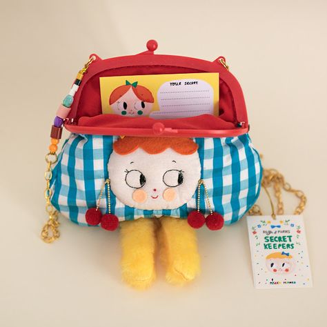 misako mimoko: New SECRET KEEPER Bags! Easy Sew Purse, Big Eyes Doll, Happy Xmas, Secret Keeper, Cute Envelopes, Art Bag, Small Clutch, Bag Collection, Kid Core