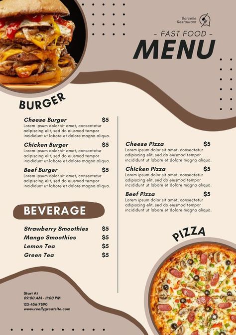 Fast Food Menu Design Ideas, Fast Food Menu Design, Pizza Menu Design, Work Graphic, Pizza Chicken, Cartoon Body, Menu Layout, Pizza Art, Pizza Menu