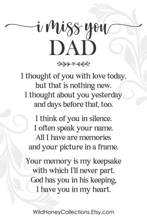 #etsy #grief #Dad Miss My Father Quotes, I Miss My Grandfather In Heaven, Fathers Memorial Quotes Dads, One Year Without You Dad, Poem For Dad In Heaven, Dad Poems Deceased, Prayer For My Dad, Griefing Your Dad, Father’s Day Dad Passed