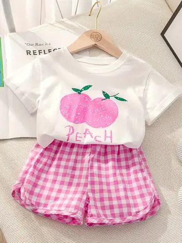 Gingham Shorts Outfit, Baby Sulli, Plaid Outerwear, Kids Clothing Ideas, Print Outerwear, Toddler Pajamas, Toddler Summer, Gingham Shorts, Baby Fits