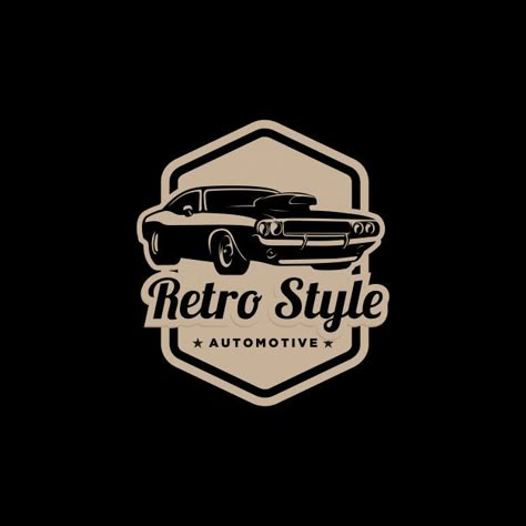 Vintage Car Logo Design, Vintage Car Design, Car Logo Design Creative, Auto Shop Logo Design, Car Logo Design Ideas, Vintage Logo Design Retro, Vintage Car Logo, Logos Vintage, Car Logo Design