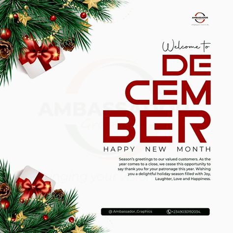 Welcome To December, New Month Wishes, Art Gallery Wallpaper, New Month, Seasons Greetings, Happy New, Holiday Season