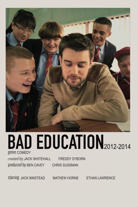 Bad Education Poster, Polaroid Posters Tv Shows, Polaroid Poster Shows, Total Drama Polaroid Poster, Musical Polaroid Poster, Musicals Polaroid Poster, Minimalist Polaroid Film Posters Tv Shows, Bad Education, Jack Whitehall