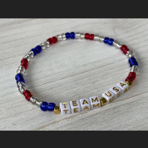 ⭐️Featured Bracelet of the Day 7/16⭐️ Get ready to cheer on our athletes with style! 🥇🇺🇸 Our TEAM USA bracelet is the perfect accessory to show your patriotic spirit as we count down the 10 days to the official start of the 2024 Olympic Games. Handmade with red, white, and blue beads, this bracelet is a must-have for every Team USA athlete, family, and fan. Grab yours now and wear it with pride! 🇺🇸✨ #EtsyShop #MamasCraftyCornerLC #HandmadeWithLove #CustomCrafts #TeamUSA #Olympics2024 #Patr... Usa Bracelet, Patriotic Jewelry, Usa Olympics, Day 7, Seed Bead Bracelets, Team Usa, Olympic Games, Blue Beads, Red White And Blue