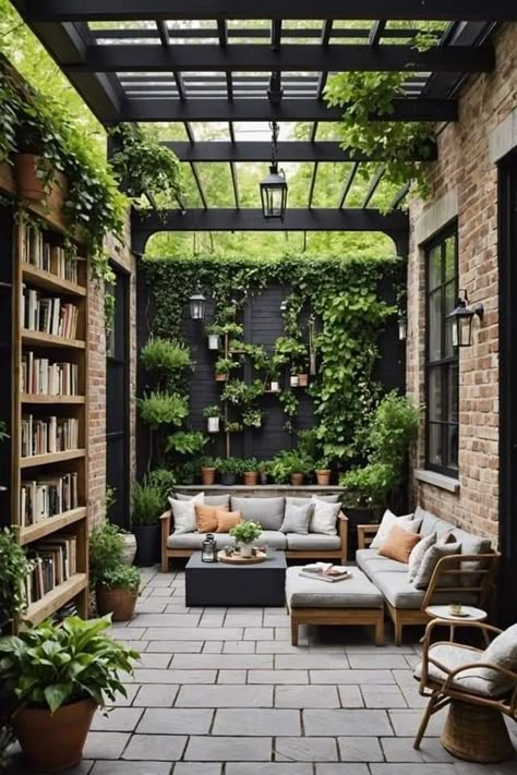 House Exterior With Sunroom, Home Patio Ideas, Greenhouse Library, Outdoor Seats, Sunroom Patio, Small Patio Design, Bohemian Patio, Cozy Patio, Patio Inspiration