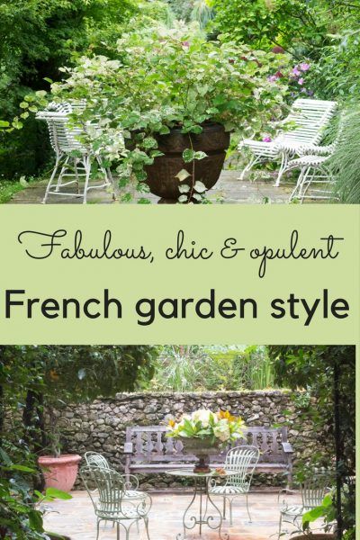 Country French Garden Ideas, French Style Patio Ideas, Natural Style Garden, French Mediterranean Garden, French Garden Inspiration, French Garden Patio, French Country Landscaping Front Yard, French Country Yard, Small French Garden