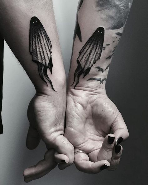 H M Tattoo, Divine Tattoos, Tattoos Ghost, Gothic Tattoo Men, Tattoos Hip, Gothic Couple, Gotik Tattoo, M Tattoo, Tattoos Unique Meaningful