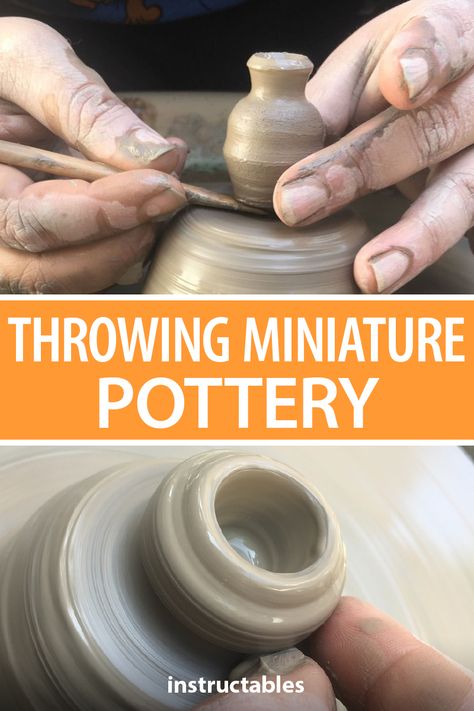 Miniature Pottery Clay Tutorials, Tiny Clay Pots, Mini Ceramic Pots, Tiny Pottery Wheel, Ceramic Bud Vases Pottery, Miniature Pottery Wheel, Tiny Pottery Ideas, Mini Pottery Wheel Ideas, Mini Pottery Ideas