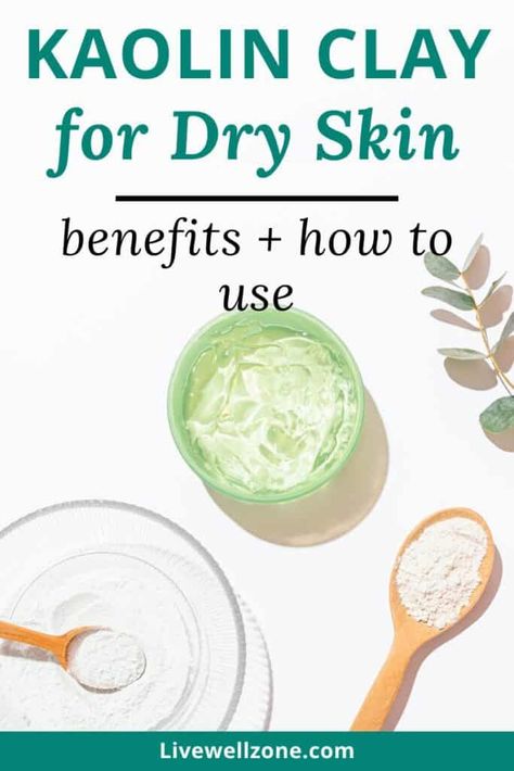 Kaolin Clay Mask Recipe, Face Mask For Skin Care, Mask For Skin Care, Diy Cosmetics Recipes, Clay Mask Recipe, Kaolin Clay Mask, Healthy Skin Care Products, Skin Care Routine Natural, Diy Body Products