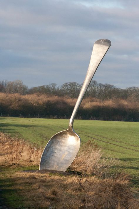 Eat for England | A giant spoon piece of art called Eat for … | Flickr Giant Spoon, Piece Of Art, Lush, Around The World, England, Trees, The World, Green, Art