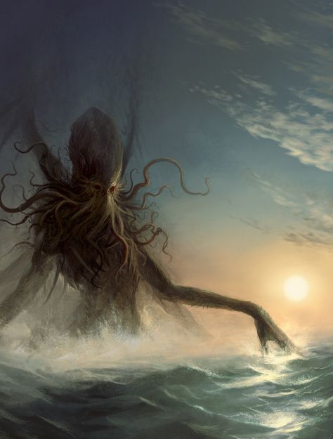 ArtStation - Cthulhu, Rafał Badan Cthulhu Fhtagn, Lovecraft Art, Cthulhu Art, Lovecraft Cthulhu, Space Ghost, Weird Fiction, Lovecraftian Horror, Hp Lovecraft, Eldritch Horror