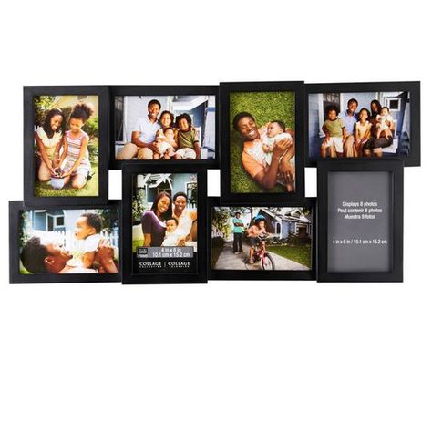 Picture Collage Frame, 12 Photo Collage, Collage Black, Wedding Collage, Photo Window, Mirrored Picture Frames, Collage Frame, Framed Photo Collage, Dimensional Wall