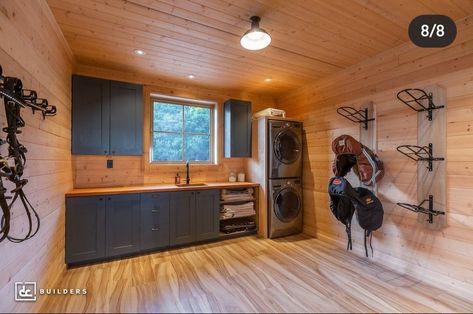 Minimalist Laundry Room, Dc Structures, Horse Stables Design, Minimalist Laundry, Dream Barn Stables, Rustic Laundry Room, Horse Tack Rooms, Equestrian Barns, Rustic Laundry