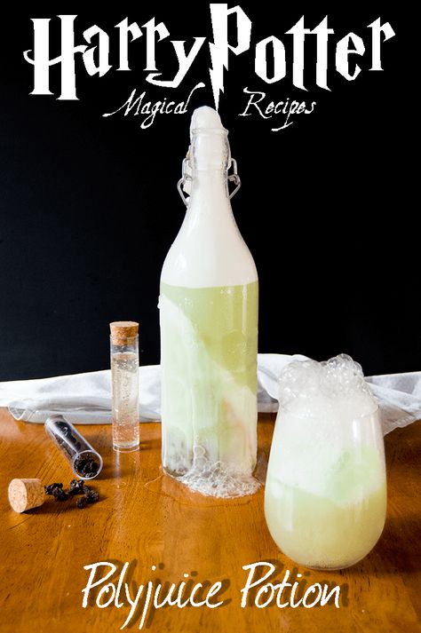 Poly Juice Potion Recipe, Poly Juice Potion, Harry Potter Potions Recipes, Harry Potter Recipes, Potion Recipes, Lime Sherbert, Halloween Juice, Potions Recipes, Polyjuice Potion