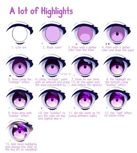 How To Draw Anime Eyes, Bahasa Jepun, Manga Eyes, Eye Drawing Tutorials, Anime Tutorial, Paint Tool Sai, Anime Eye Drawing, Digital Painting Tutorials, Body Drawing