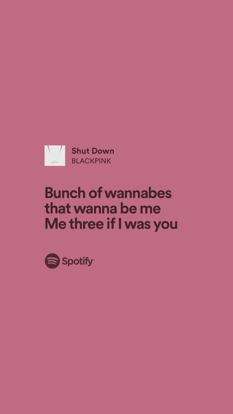 Pink Lyrics Aesthetic, Black Pink Lyrics, Blackpink Spotify, Shut Down Blackpink, Pink Lyrics, Music Quotes Deep, Pink Song Lyrics, Rap Verses, Down Quotes