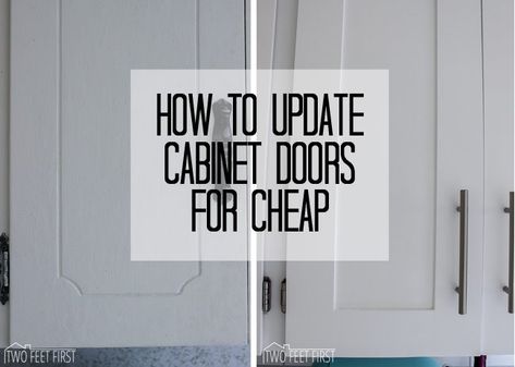 Update Cabinet Doors, Update Doors, Shaker Style Cabinet Doors, Update Kitchen Cabinets, Cheap Kitchen Cabinets, Update Cabinets, Kitchen Diy Makeover, Diy Kitchen Renovation, Kitchen Cabinets Makeover