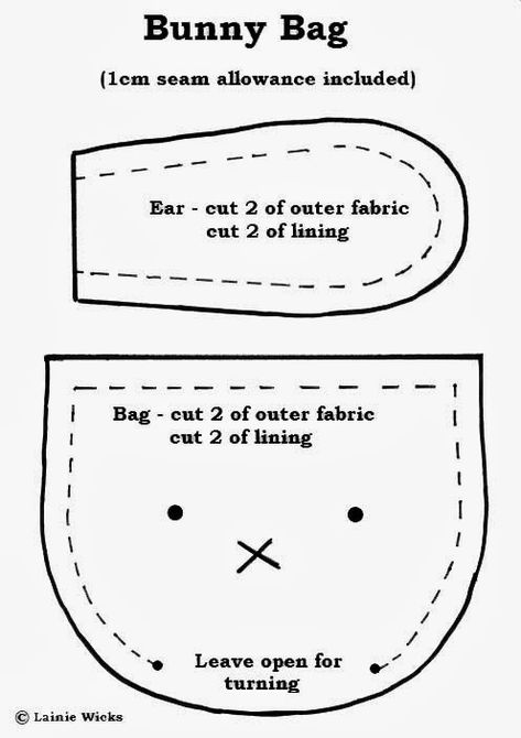 Bunny Bags, Kids' Bag, Ladder Stitch, Bags Tutorial, Fabric Bags, Sewing For Kids, Sewing Bag, Sewing Supplies, Stuffed Toys Patterns