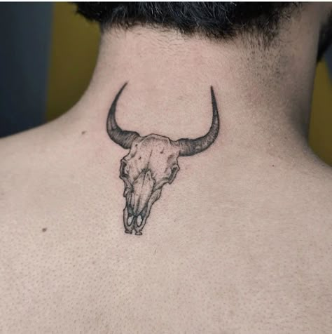 Taurus Head Tattoo, Bull Head Tattoo, Bull Skull Tattoo, Bull Sticker, Western Tattoo, Bull Skull Tattoos, English Grammar Notes, Western Tattoos, One Piece Tattoos