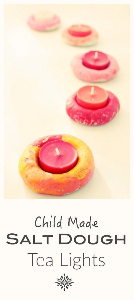 Salt Dough - Tea Light Holders. These make the perfect Christmas Gift and Decoration Salt Dough Tea Light Holder, Saltdough Tree Decorations Kids, Pentecost Crafts, Dough Ideas, Easy Teas, Diy Tea, Tea Light Holders, Super Gifts, Salt Dough