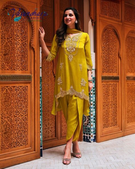 Lime Suit with Dhoti Pant Dhoti Style Dresses, Dhoti Salwar Suits, Semi Formal Wear, Dhoti Pants, Lehenga Style, Dress Closet, Designer Party Wear Dresses, Designer Lehenga Choli, Sharara Set