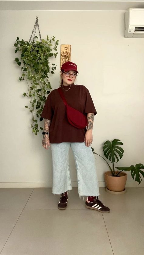 Curvy Queer Style, Plus Size Masc Summer Outfits, Oversized Plus Size Outfits, Fat Butch Fashion, Masc Lesbian Outfits Plus Size, Plus Size Gender Neutral Fashion, Plus Size Urban Outfits, Plus Size Tomboy Outfits, Curvy Androgynous Style