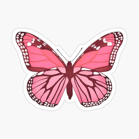 Stickers Rosa, Pink Butterfly Sticker, Pink Emojis, Stickers Bonitos, Sticker Freebies, Tiny Stickers, Butterfly Cutout, Sticker Design Inspiration, Baby Boy Scrapbook