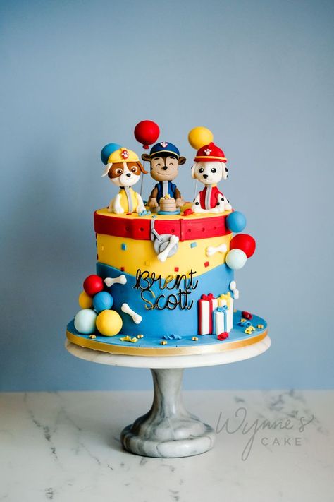 Paw Patrol Birthday Cake Boys, Paw Patrol Birthday Card, Paw Patrol Birthday Party Cake, Paw Patrol Birthday Decorations, Construction Birthday Cake, Baby Boy Birthday Cake, Paw Patrol Birthday Cake, Baby First Birthday Cake, Boy Birthday Decorations