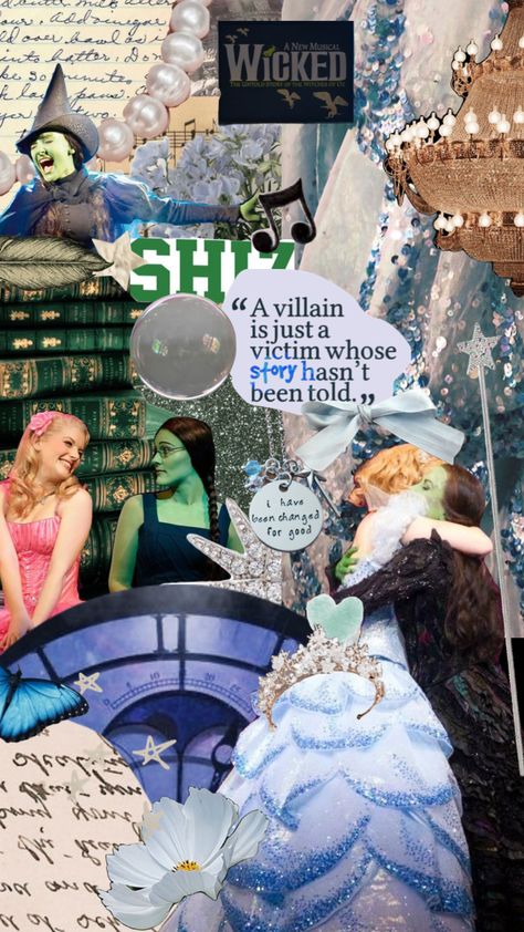 #wicked Shrek The Musical Wallpaper, Wicked The Musical Aesthetic, Wicked Wallpaper Iphone Aesthetic, Musical Theater Wallpaper, Wicked Musical Aesthetic, Wicked Background, Musicals Wallpaper, Ariana Glinda, Wicked Aesthetic