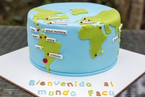 Map Cake, Globe Cake, Doc Mcstuffins Cake, Farewell Cake, Earth Cake, Travel Cake, Flag Cake, Making Cakes, Unicorn Birthday Cake