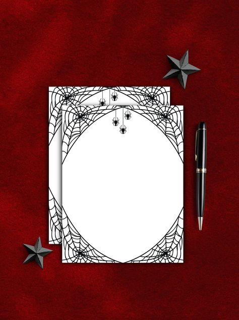 "Spider Web Tear Away Notepad| Gothic Note Pad| Halloween Memo Pad| Spooky Goth Stationery Specifications: - 4.25\" x 5.5\" inches - Bright white 24lbs - 50 Sheets - Thick card-stock backer - Tear away pages (These are NOT sticky notes) **Processing & Shipping** At check out please pay close attention to processing and shipping estimates before placing your order. Follow us on social media! Instagram @thehauntedhalo This item is made to order. (ALL SALES ARE FINAL.) If you have any issues with your order please contact me directly and I will do my best to correct any issue. *Color as seen on a computer screen against the actual color may vary slightly due to variations on monitors and browsers" Goth Bullet Journal, Goth Stationary, Gothic Stationary, Goth Journal, Gothic Planner, Gothic Notebook, Organization Planning, Halloween Home Decor, Memo Pad