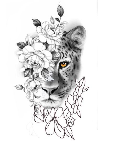 190 Coolest Jaguar Tattoo Ideas (2023) - TattoosBoyGirl Tiger Head Tattoo, Big Cat Tattoo, Jaguar Tattoo, Lioness Tattoo, Leopard Tattoos, Tiger Tattoo Design, Soyut Sanat Tabloları, Tattoo Art Drawings, Head Tattoos